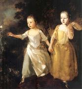Thomas Gainsborough The Painter-s Daughters chasing a Butterfly oil painting reproduction